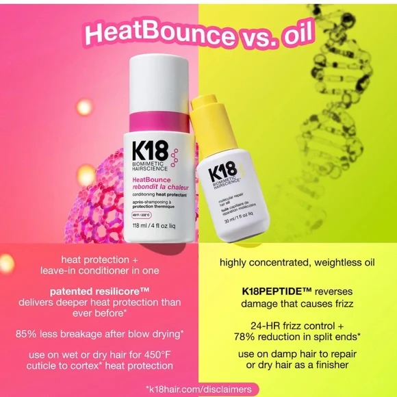 K18 Biomimetic Hairscience HeatBounce Heat Protectant 1.6 Fl oz NEW Sealed $24 - Picture 11 of 14